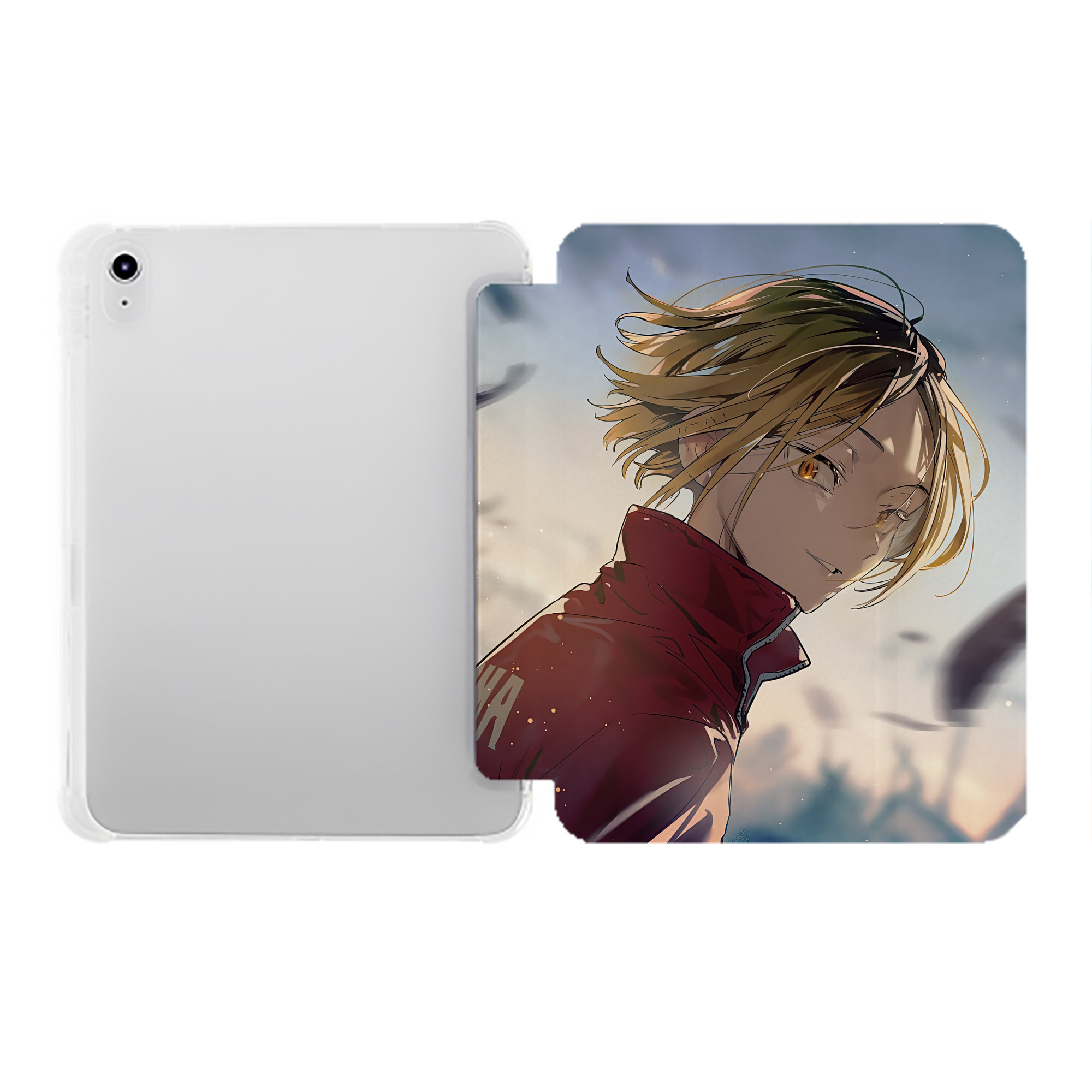 （画像用） ハイキュー!! Haikyu!! IPad ケース ペン収納付き 三つ折りスタンド PUレザー×シリコン 対応機種9.5/10.5/10.9インチ